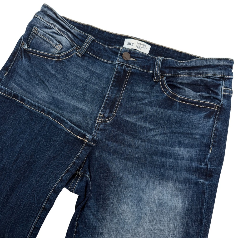 BKE Payton Bootcut Jeans Women 33x35.5 Blue Mid Rise Stretch Denim Casual Chic